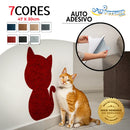 Arranhador Adesivo Design Gato em Carpete Premium - Protetor Móveis Parede e Escalada